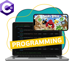 Программирование на C#. Удивительный мир 2D-игр - КИБЕРшкола программирования для детей, компьютерные курсы для школьников, начинающих и подростков - KIBERone г. Екатеринбург